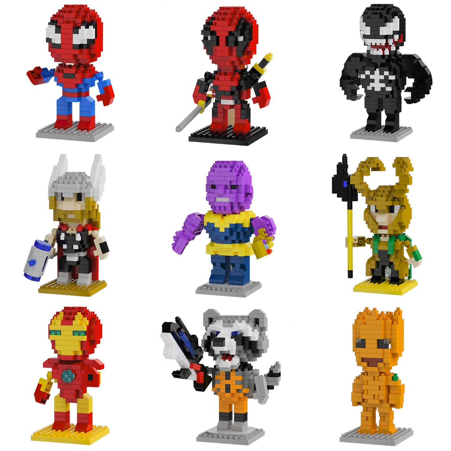 Blocs de Construction Avengers Rocket Raccoon Chibi - Fusil Laser