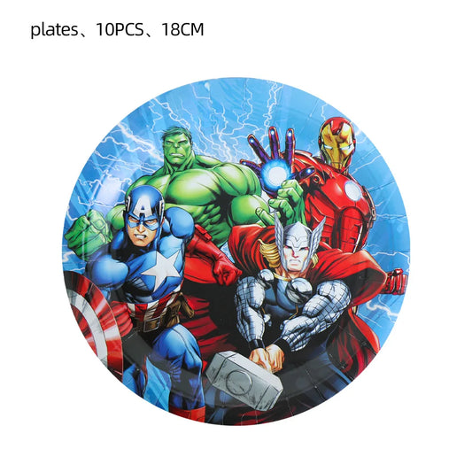 Décoration Anniversaire Avengers - Assiettes 7pouces x10
