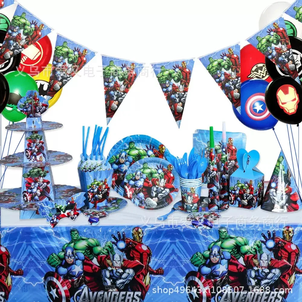 Décoration Anniversaire Avengers - Trompettes x6