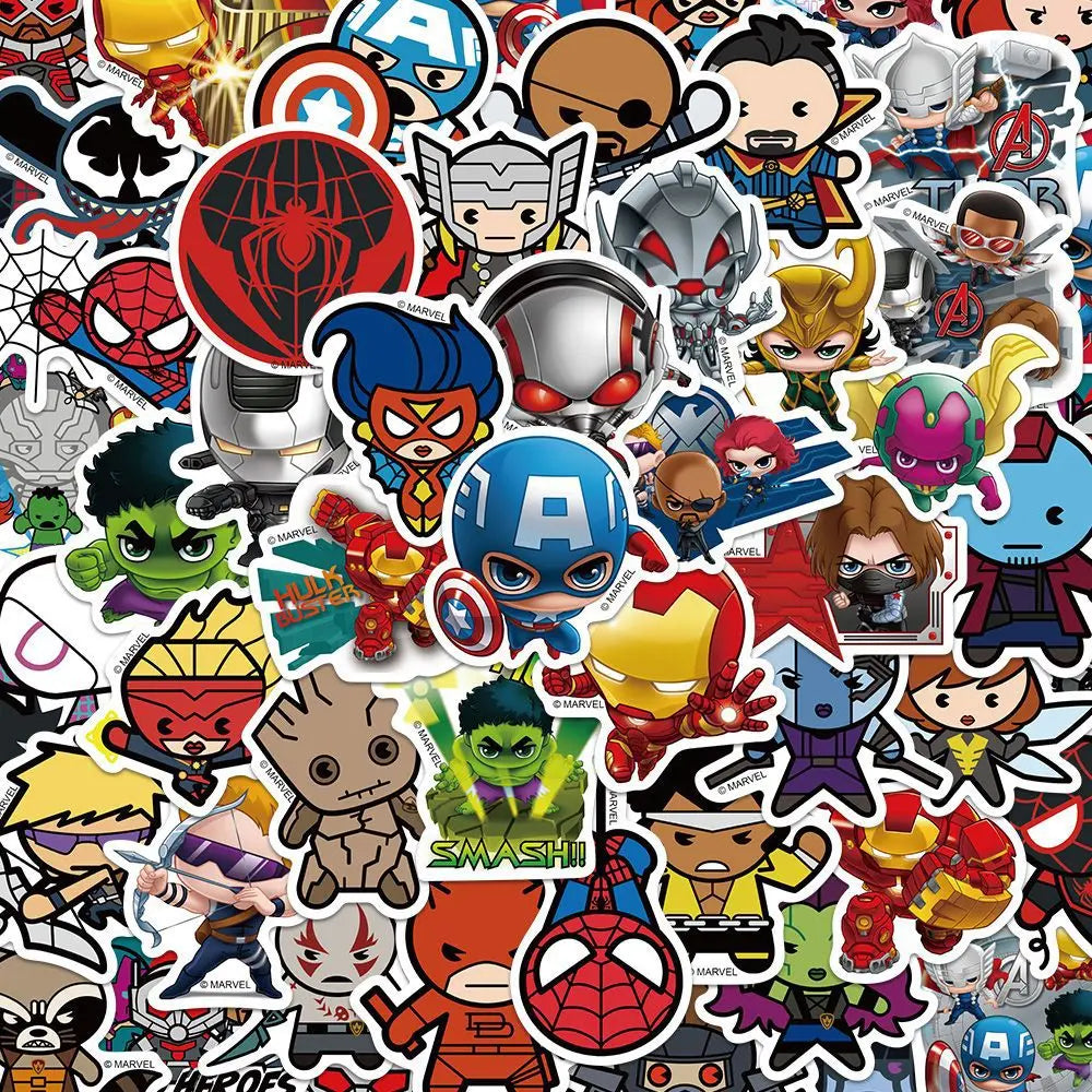 Stickers Avengers - Lot de 50 Autocollants Waterproof