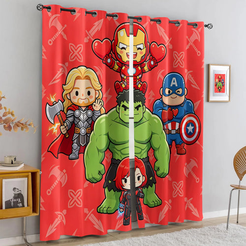 Rideaux Avengers Chibi - Occultant Rouge