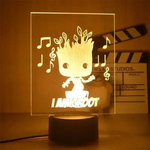 Lampe LED Avengers Groot - Musique 3D 18cm