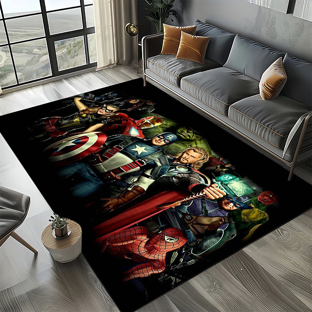 Tapis Avengers 3D - Design Panthère Orange Léopard
