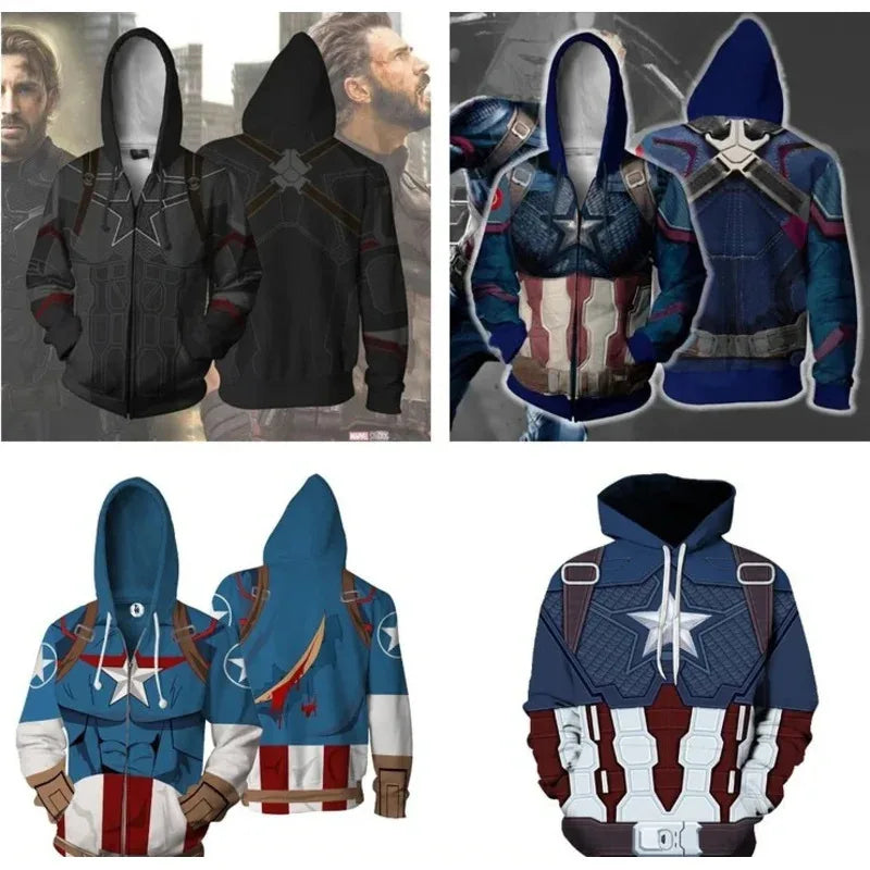 Sweat à Capuche Avengers Captain America - Hoodie 3D Cosplay