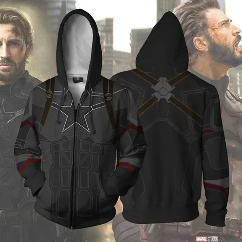 Sweat à Capuche Avengers Captain America - Hoodie 3D Cosplay