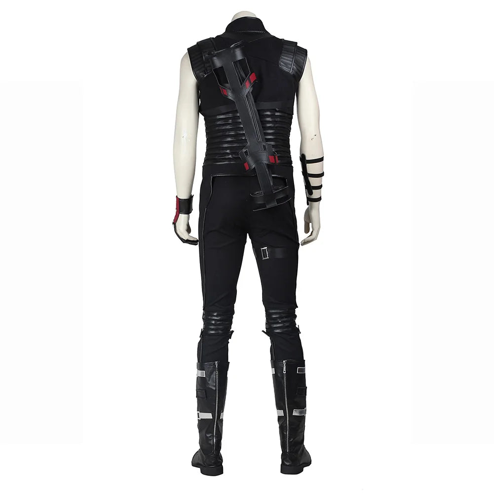 Déguisement Tactique Archer - Gilet Noir et Bordeaux avec Étui à Flèches Dorsal