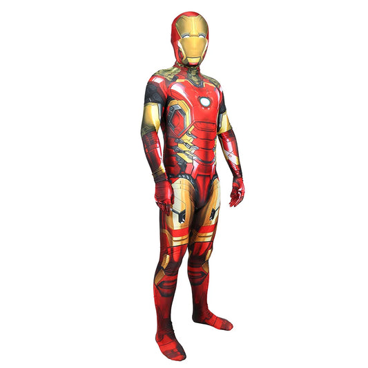 Déguisement Iron Man Jarvis Adulte - Combinaison avec Casque Lumineux Amovible