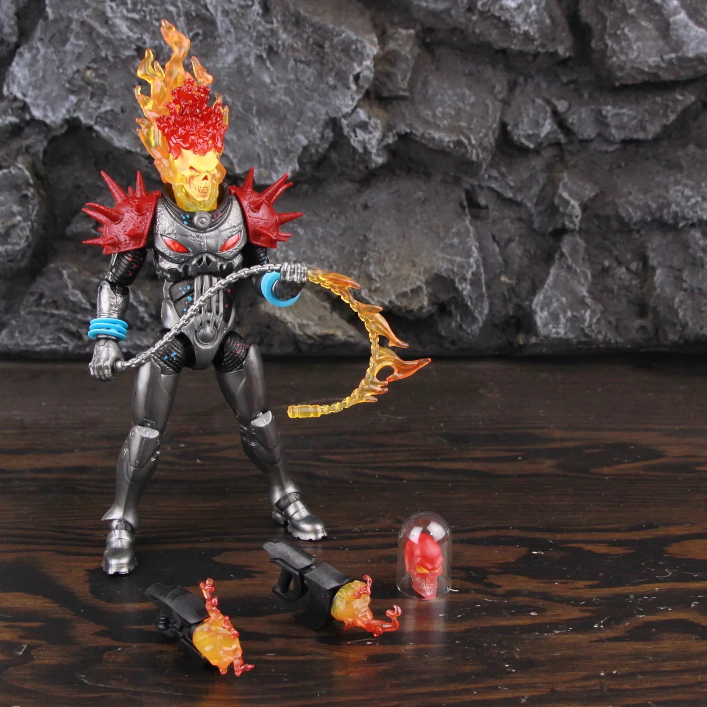 Figurine Ghost Rider Cosmique - Tête Enflammée avec Fouet