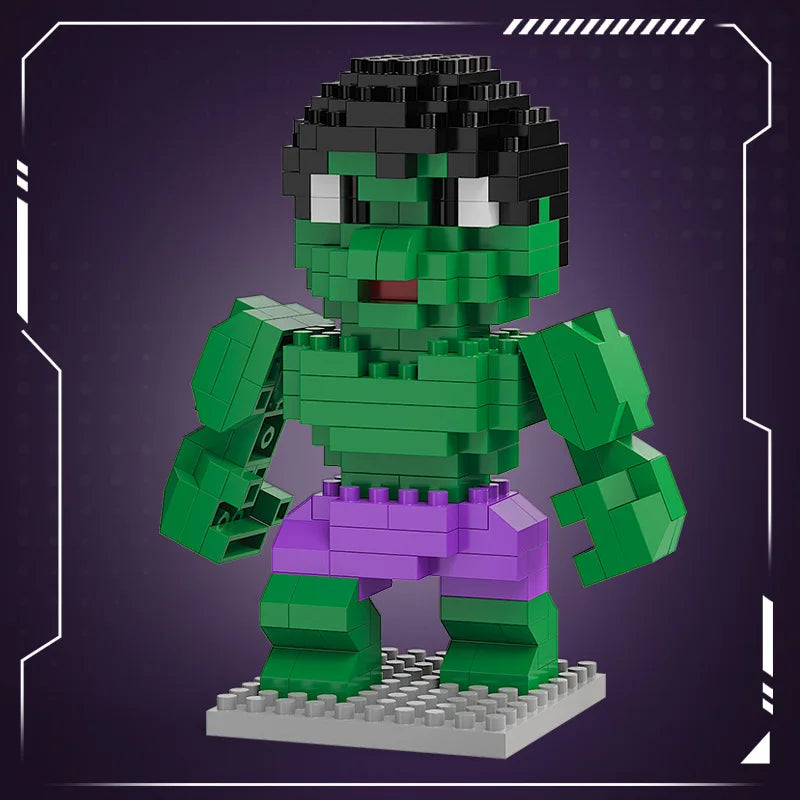 Blocs de Construction Avengers Hulk Chibi - Vert Violet
