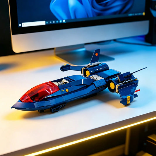 Jouet Blocs de Construction Avion X-Jet Blackbird - Modele Avengers X-Men