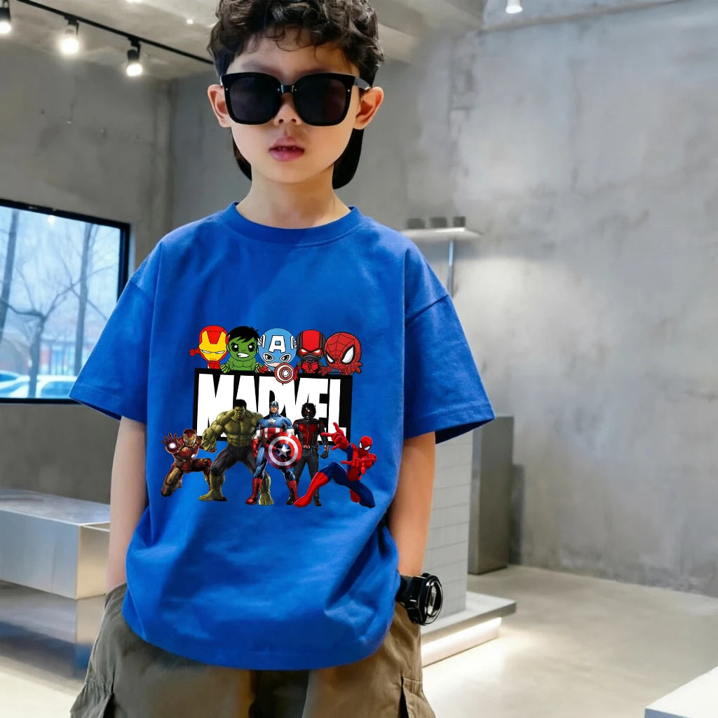 T-shirt Enfant Marvel - Groupe Chibi Multicolore