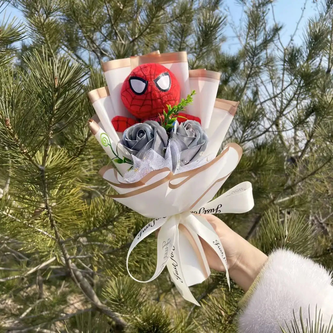 Bouquet Avengers Spider-Man - Peluche Cadeau Fait Main