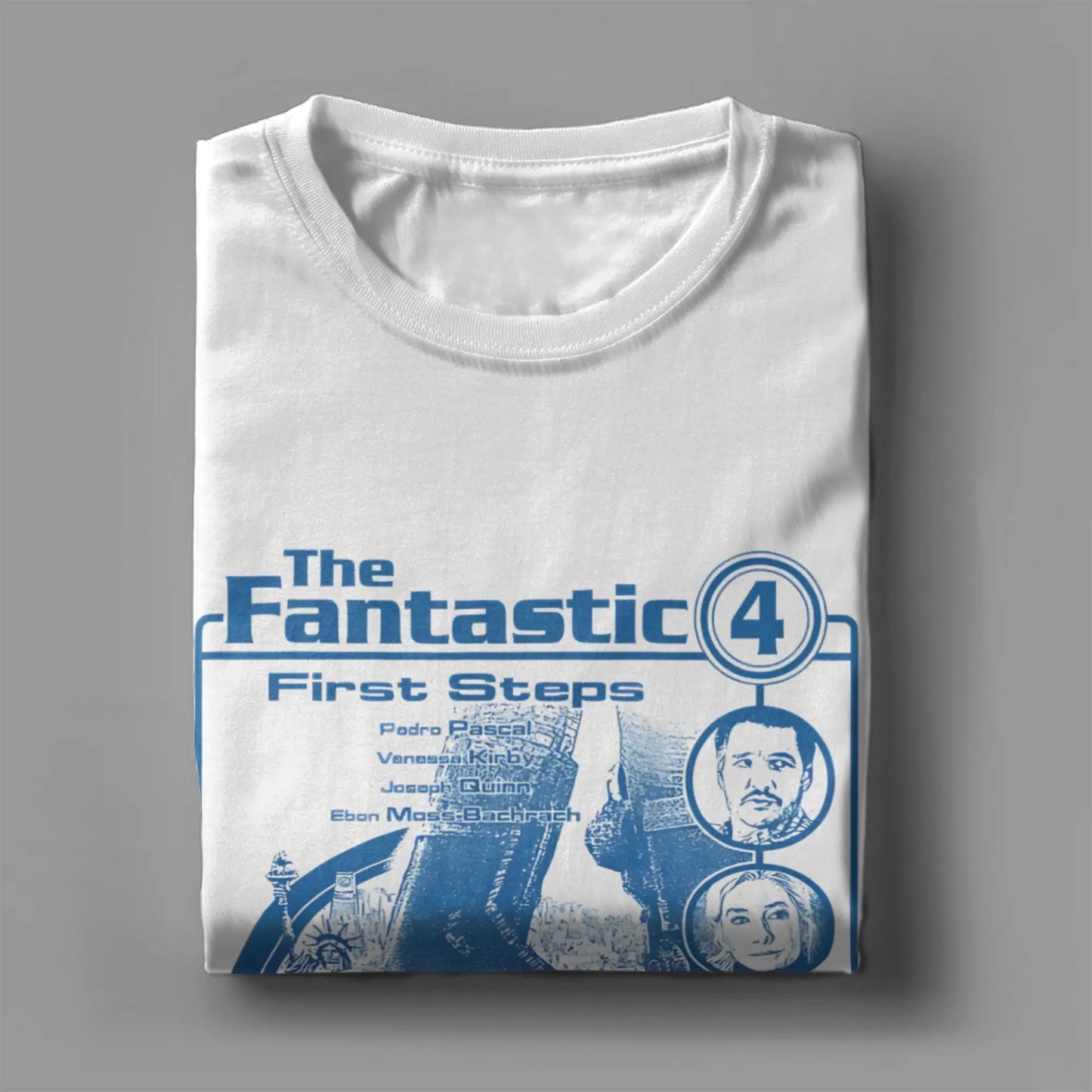 T-Shirt The Fantastic 4 First Steps - Poster Rétro Bleu Unisexe