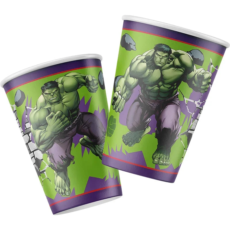 Kit Anniversaire Hulk - Assiettes Gobelets Couverts Décorations