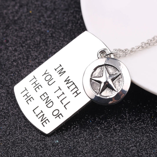 Collier Plaque Militaire Captain America - Étoile Bucky