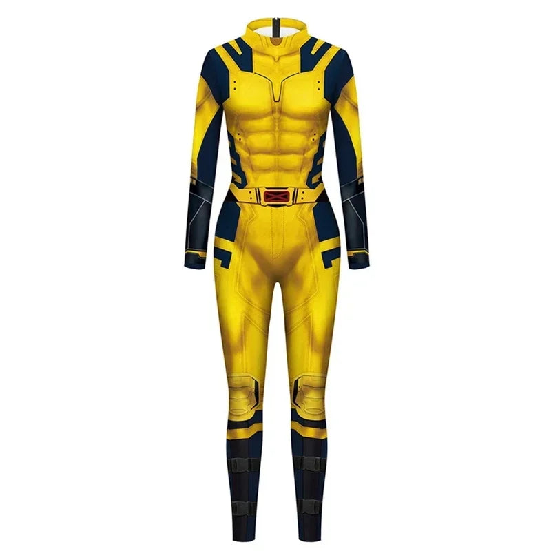 Déguisement Wolverine - Combinaison Jaune et Bleu Marine