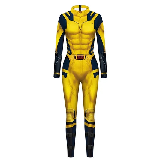 Déguisement Wolverine - Combinaison Jaune et Bleu Marine