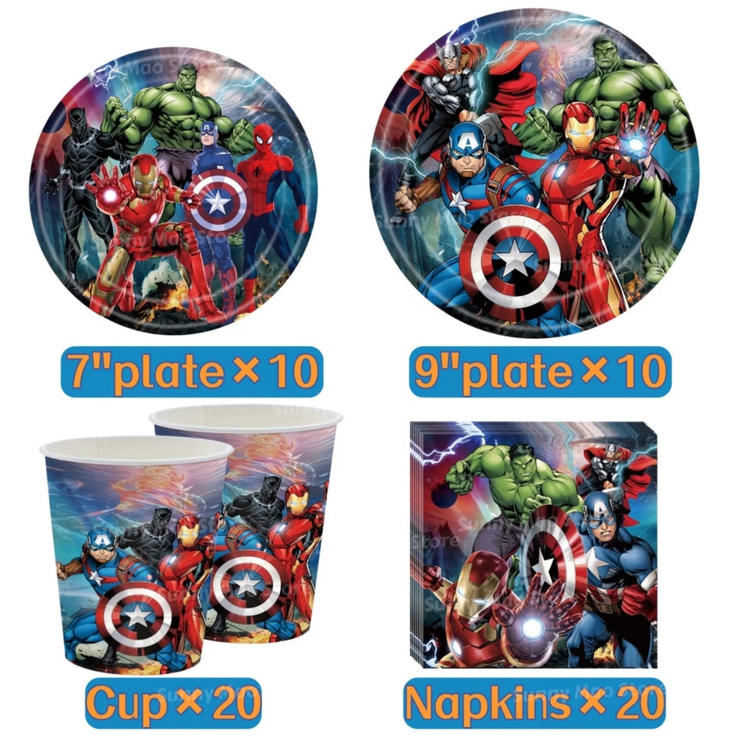 Kit Décoration Anniversaire Avengers - Ballons Chiffres Iron Man Spider-Man