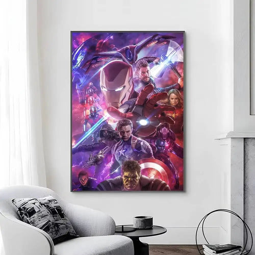 Affiche Avengers Infinity War - Design Cosmique Rose