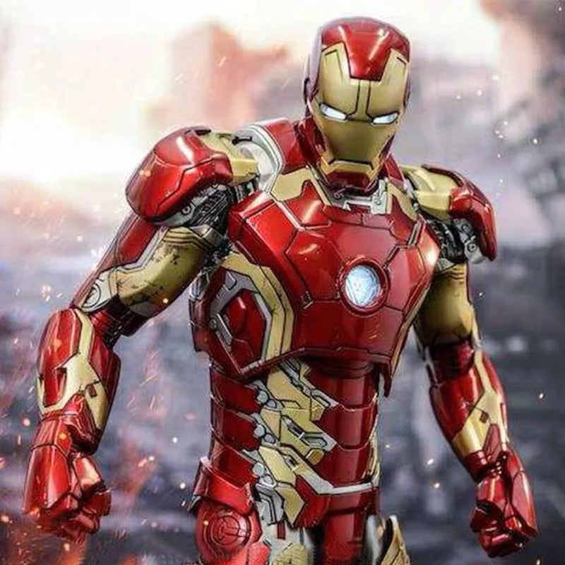 Déguisement Iron Man Jarvis - Casque Argenté et Rouge avec Effet Lumineux