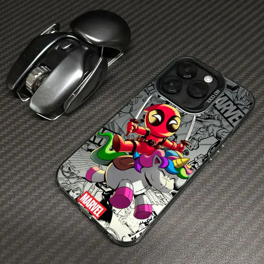 Coque Xiaomi Avengers Deadpool - Chibi Licorne Bordure Noire