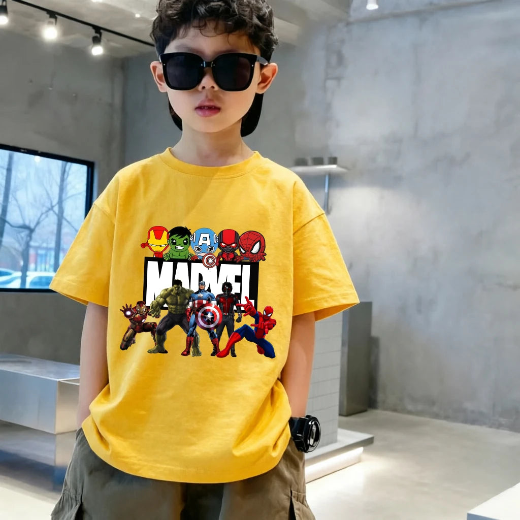 T-shirt Enfant Marvel - Groupe Chibi Multicolore