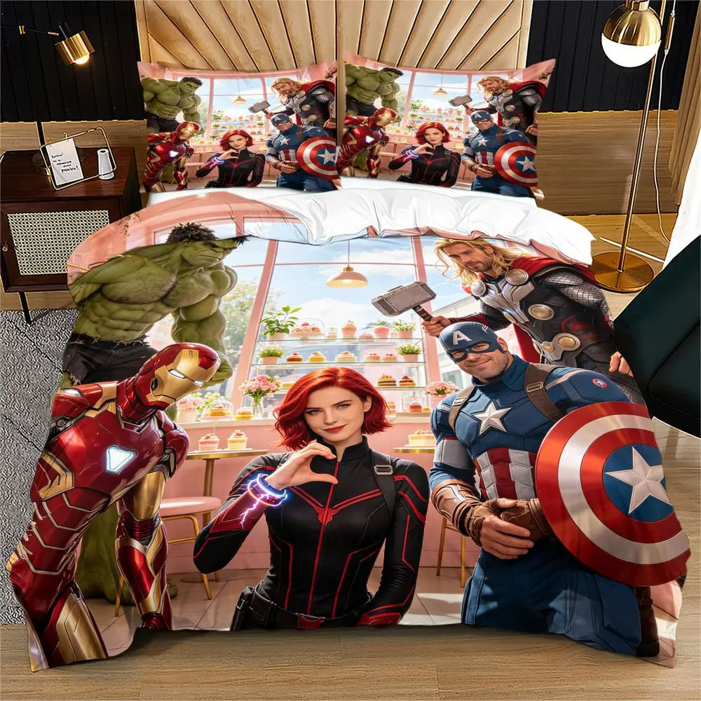 Parure de Lit Avengers - Iron Man Hulk Captain America Thor Black Widow