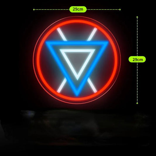 Néon LED Avengers Iron Man - Réacteur Triangulaire