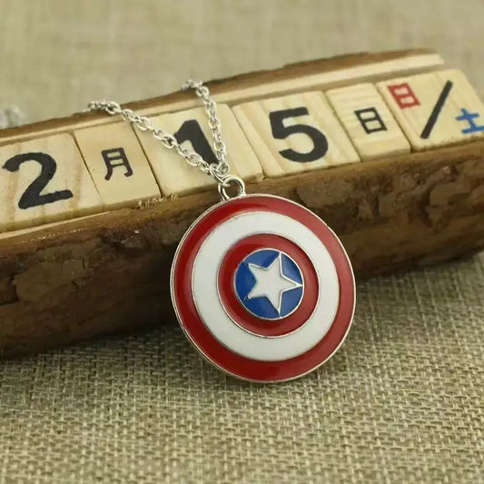 Collier Avengers Captain America - Pendentif Bouclier