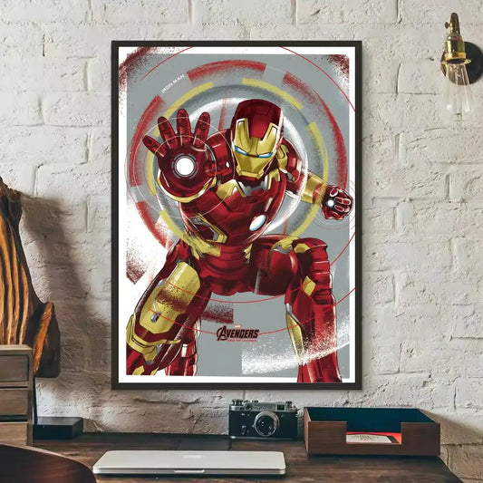 Sticker Iron Man - Ville en Feu