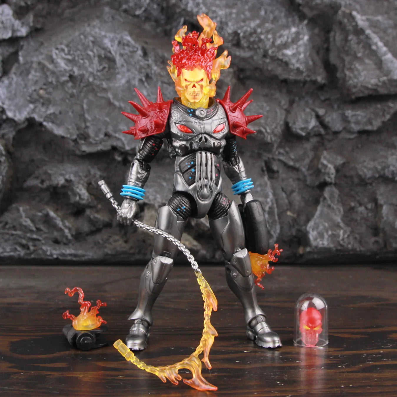 Figurine Ghost Rider Cosmique - Tête Enflammée avec Fouet