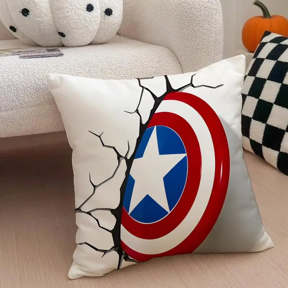 Housse de Coussin Captain America - Illustration Rétro