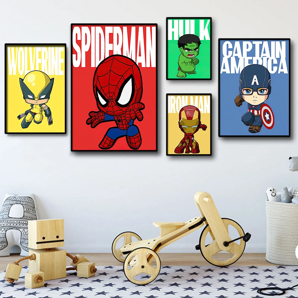 Poster Avengers Thor - Style Lego Fond Gris