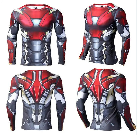 T-Shirt Avengers Thor 3D Compression - Rouge et Gris