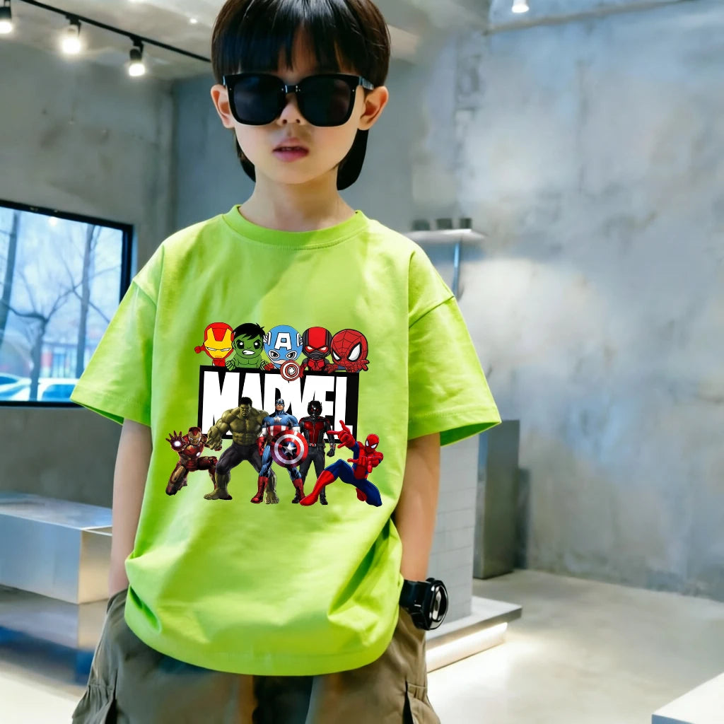 T-shirt Enfant Marvel - Groupe Chibi Multicolore