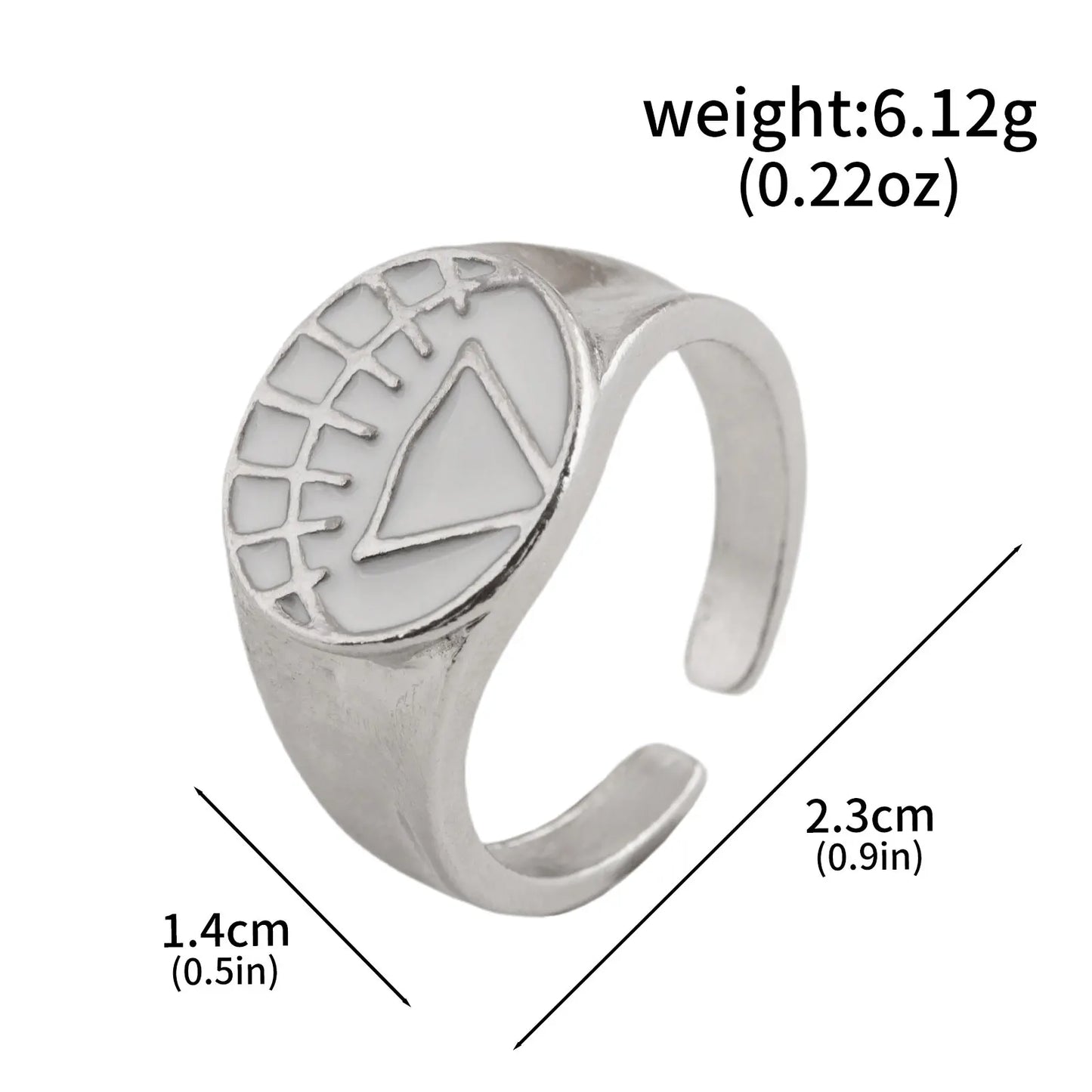 Bague Avengers - Triangle Toile Argentée