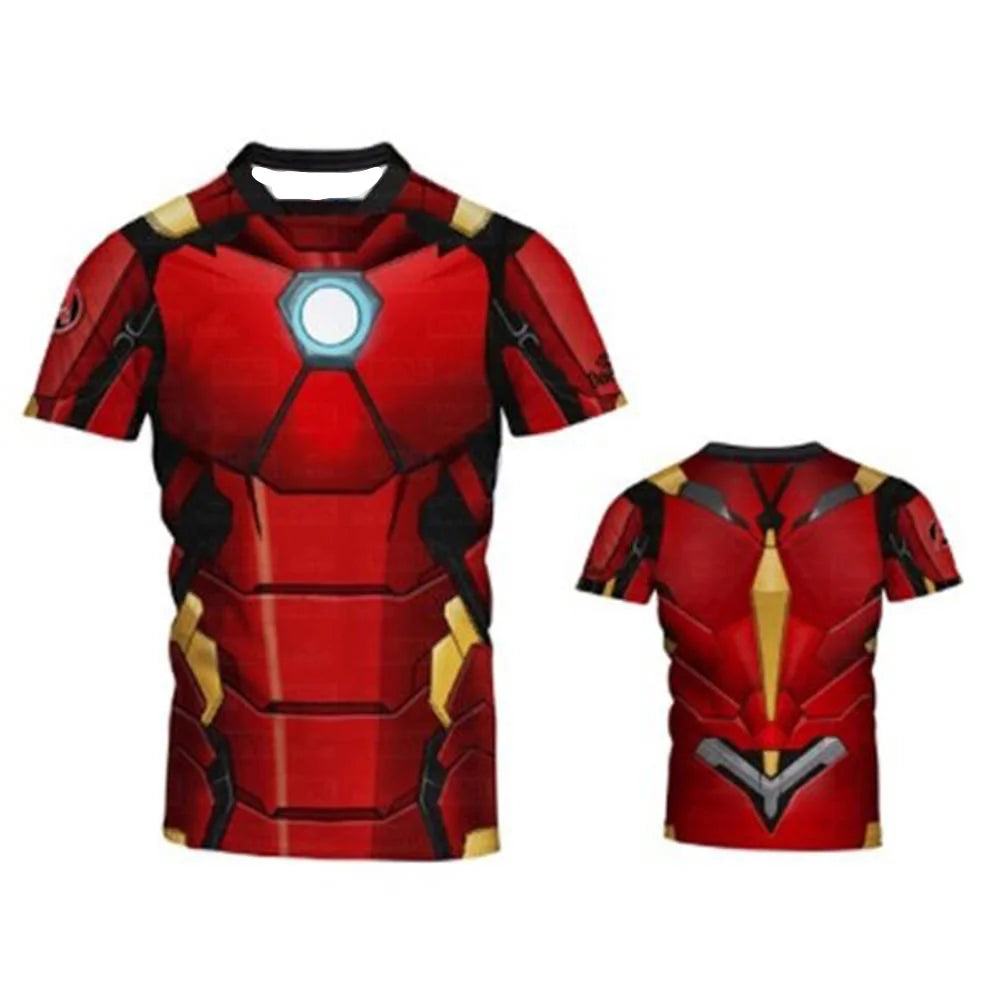 T-Shirt Compression Avengers Captain America - Bouclier au Dos