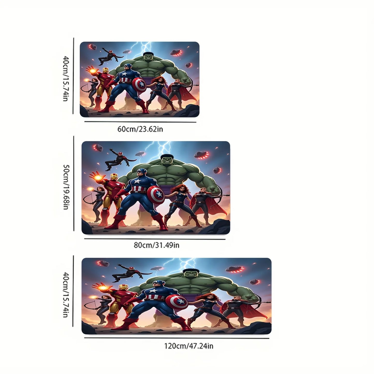 Tapis de Bain Avengers Groupe Héros - Combat OVNIs