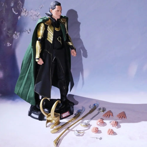 Figurine Loki 1/7 Deluxe Marvel - Casque Sceptre Mains Interchangeables
