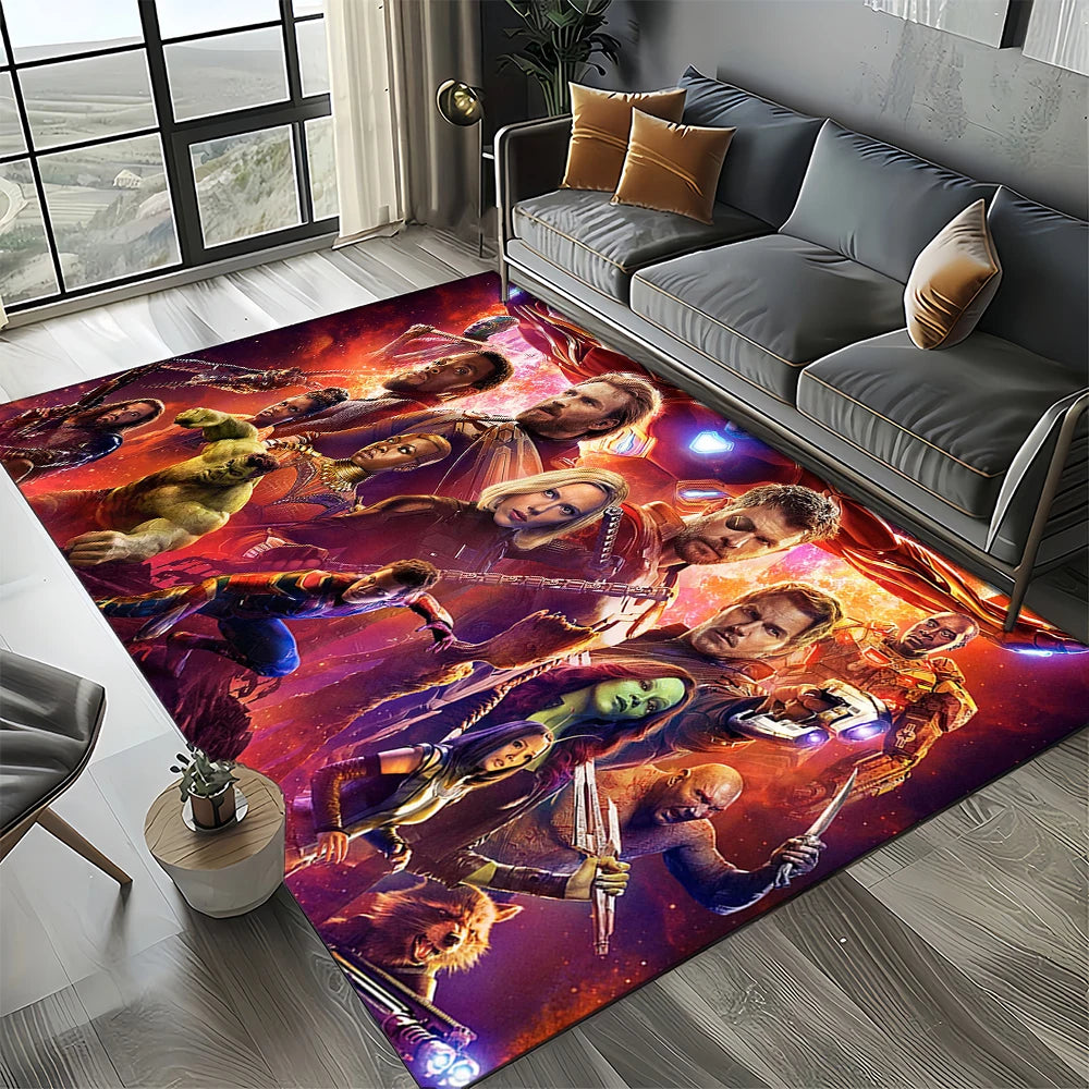 Tapis Avengers 3D - Design Hulk Gros Plan Vert