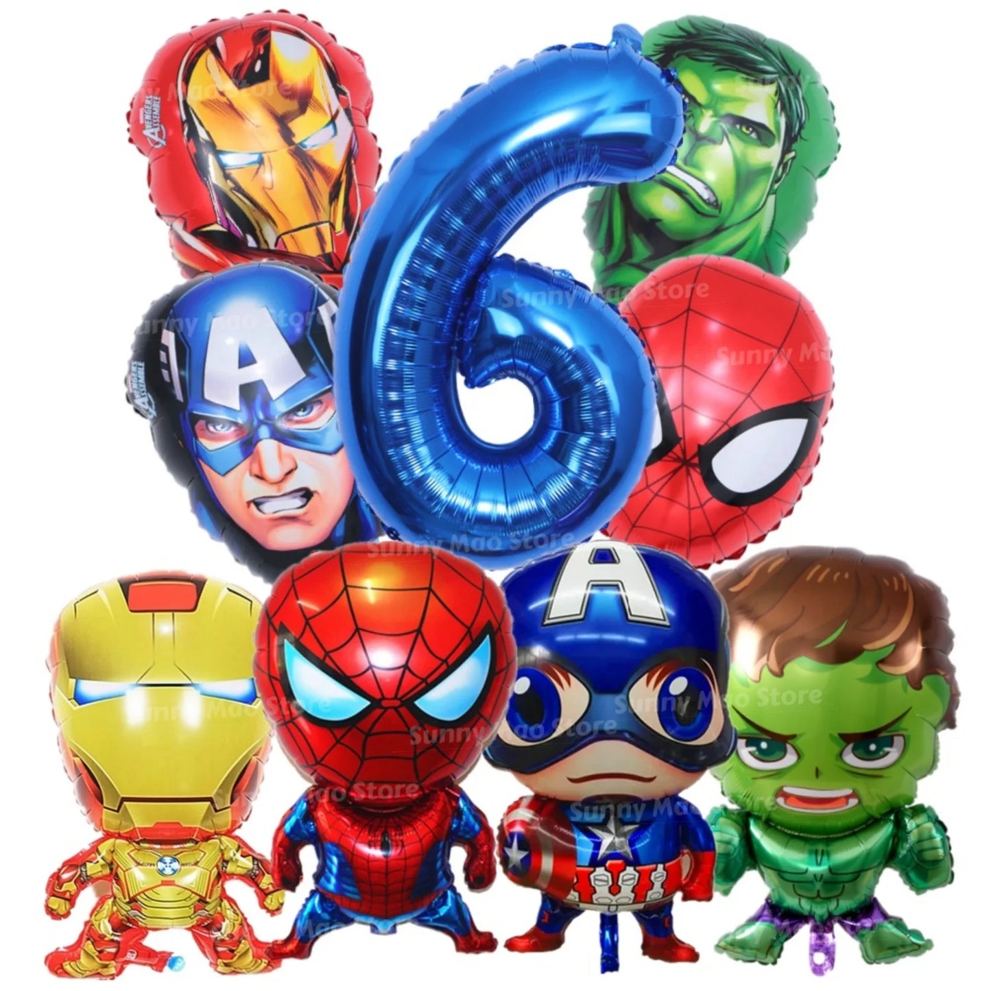 Kit Décoration Anniversaire Avengers - Ballons Chiffres Iron Man Spider-Man