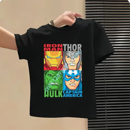 T-Shirt Enfant Avengers - Design Hulk Thor Noir