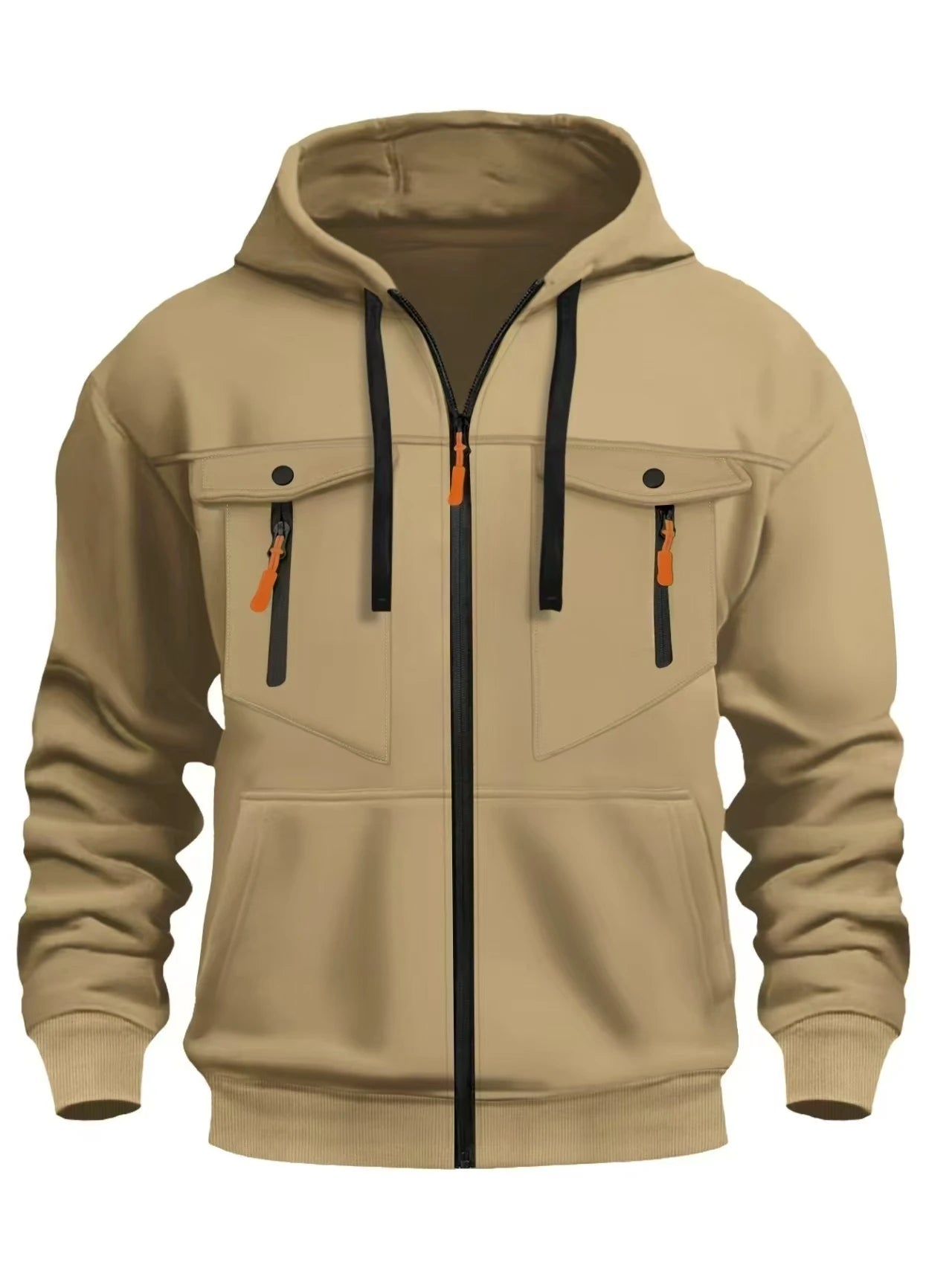 Sweat à Capuche Zippé Marvel Avengers - Logo Néon Multi-Poches Homme