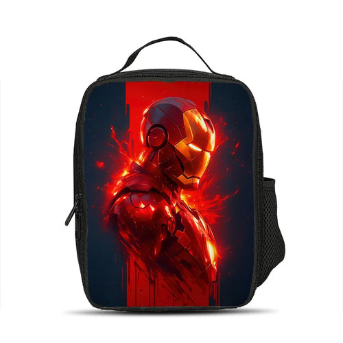 Sac Repas Isotherme Avengers Iron Man - Profil Silhouette Rouge Sombre