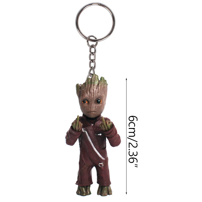 Porte-Clés Baby Groot Figurine 3D - Costumes Variés Collection