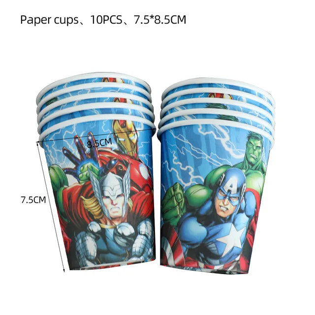 Décoration Anniversaire Avengers - Gobelets x10