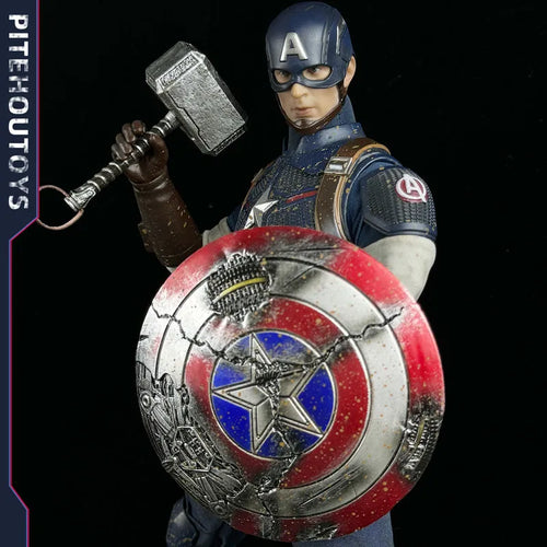 Figurine Avengers Captain America - Articulée Tenue Tissu Marteau