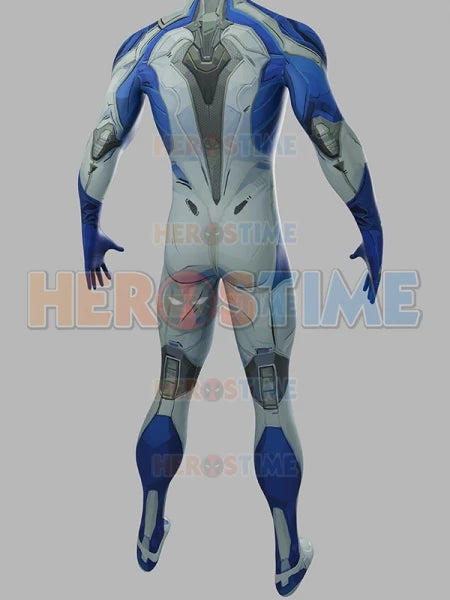 Déguisement Fantastic Four Mister Fantastic - Combinaison Bleue et Grise Effet Armure
