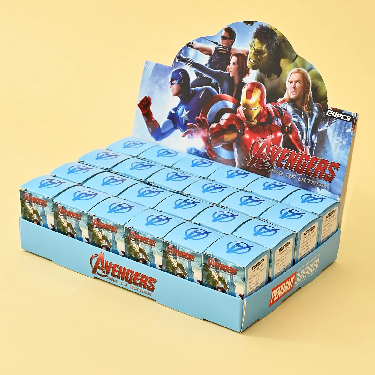 Blind Box Porte-Clés Silicone Avengers - Lot 24 Pièces