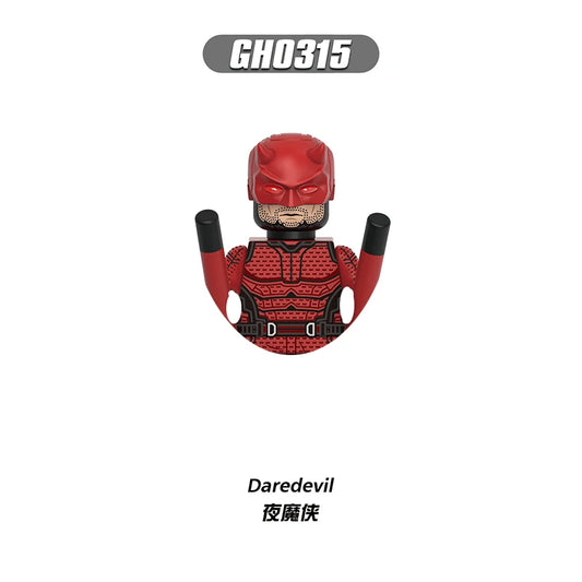 Figurine Building Blocks Daredevil - Costume Rouge Batons